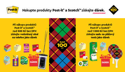 Akce kupuj Post-it a Scotch