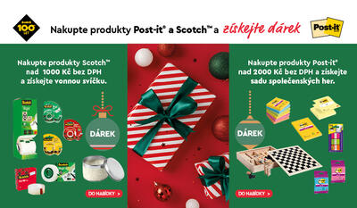 Akce kupuj Post-it a Scotch