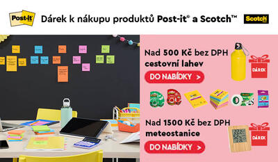 Akce kupuj Post-it a Scotch
