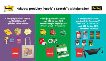 Akce kupuj Post-it a Scotch