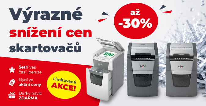 Skartovačky - velké snížení cen