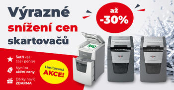 Skartovací stroje - sleva až 30%