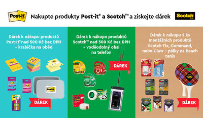 Akce kupuj Post-it a Scotch