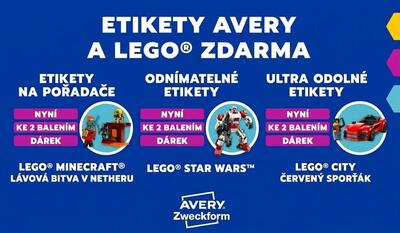 LEGO zdarma k etiketám Avery