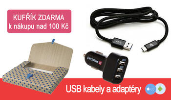 USB kabely a adaptéry kufřík ZDARMA