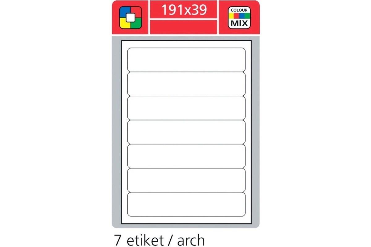 Label 191 Etikety univerzální S&K Label, 191 x 39 mm, arch A4, 100 listů, bílé ...