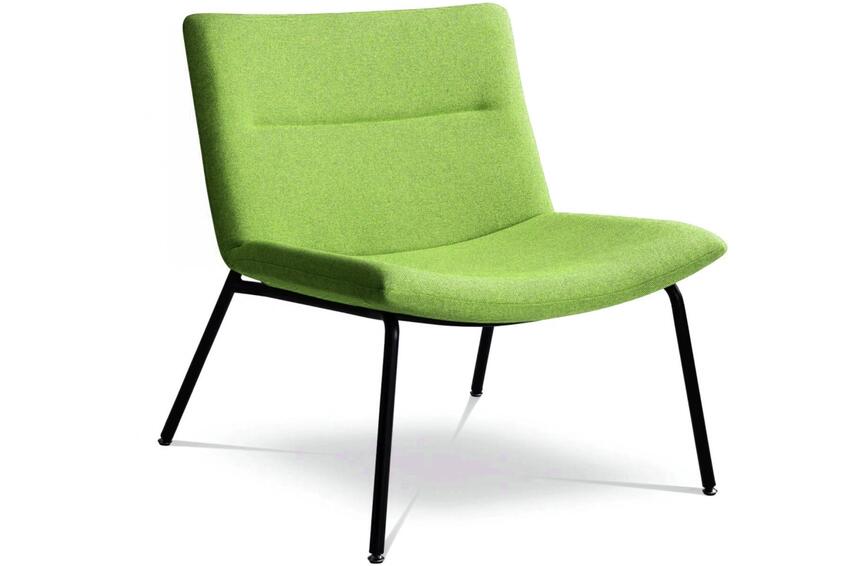 Sedačka kancelářská Oslo Lounge OL-K1-N1, jednomístná, konstrukce ocel, CSE16 zelená